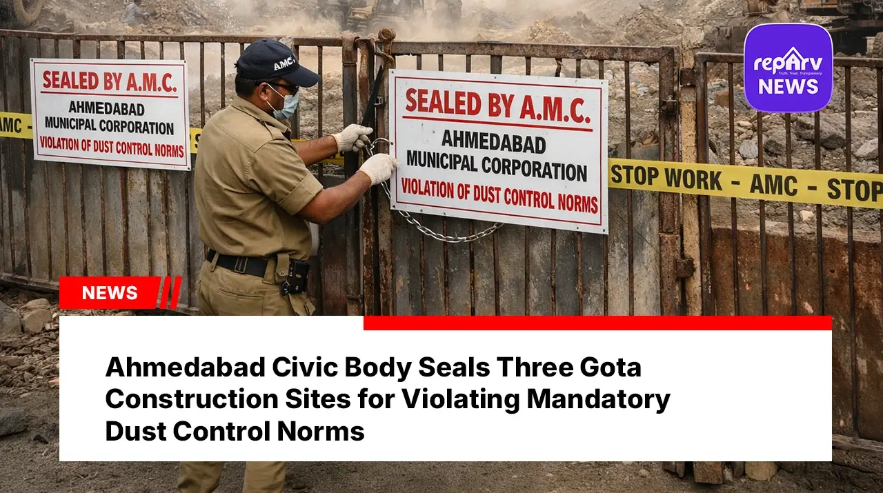 Ahmedabad Civic Body Seals Three Gota Construction Sites for Violating Mandatory Dust Control Norms